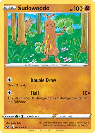 Sudowoodo 100  SWSH01 Sword & Shield Base Set - Uncommon