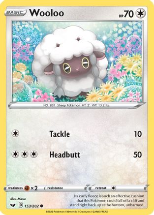 Wooloo (153) 153  SWSH01 Sword & Shield Base Set - Common