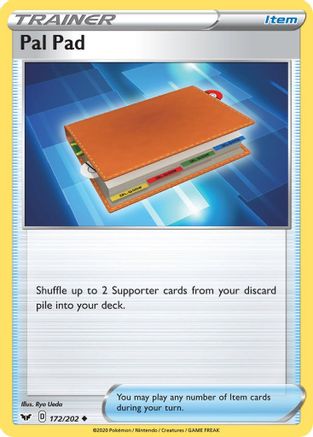 Pal Pad 172  - Reverse Holofoil SWSH01 Sword & Shield Base Set - Uncommon