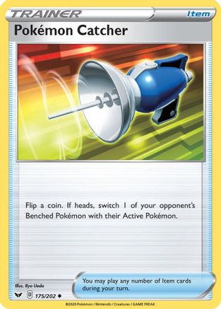Pokemon Catcher 175  - Reverse Holofoil SWSH01 Sword & Shield Base Set - Uncommon