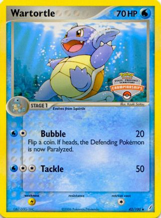 Wartortle - 42/100 (State Championships)/100  League & Championship Cards - Promo