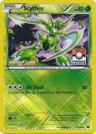 Scyther - 4/108 (Pokemon League) [3rd Place]/108  - Reverse Holofoil League & Championship Cards - Promo