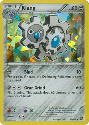 Klang - 75/114 (Cracked Ice Holo)/114  - Reverse Holofoil Blister Exclusives - Promo