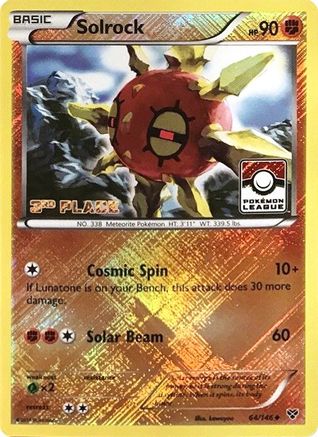 Solrock - 64/146 (Pokemon League) [3rd Place]/146  - Reverse Holofoil League & Championship Cards - Promo