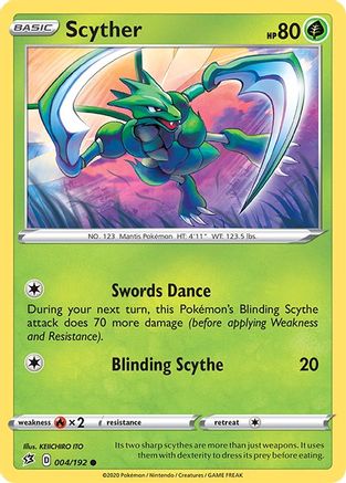 Scyther 004  SWSH02 Rebel Clash - Common