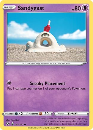 Sandygast 081  - Reverse Holofoil SWSH02 Rebel Clash - Common