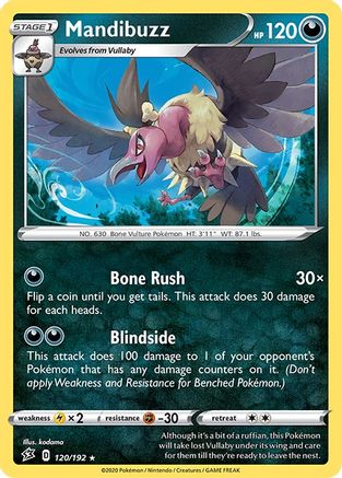 Mandibuzz 120  SWSH02 Rebel Clash - Rare