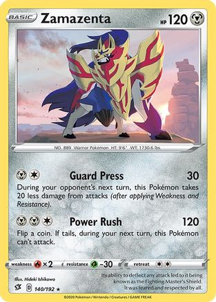 Zamazenta 140  SWSH02 Rebel Clash - Rare