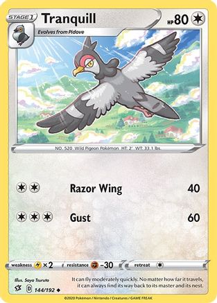 Tranquill/192  SWSH02 Rebel Clash - Uncommon