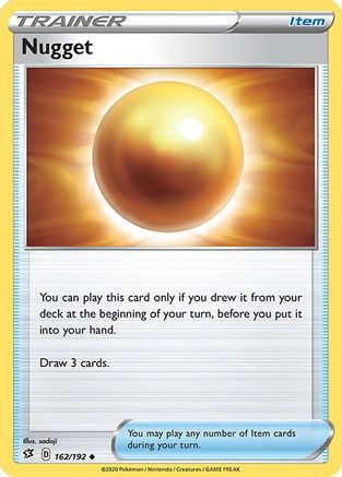 Nugget 162  - Reverse Holofoil SWSH02 Rebel Clash - Uncommon