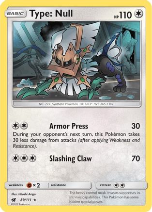 Type: Null - 89/111 (SM Crimson Invasion)/111  Deck Exclusives - Rare