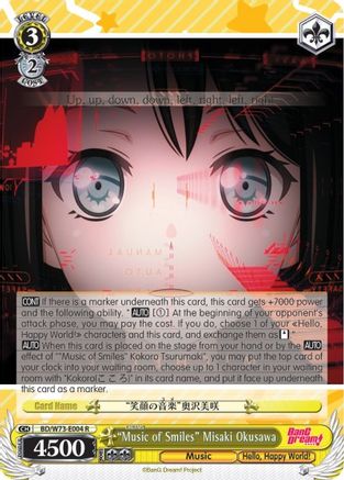 "Music of Smiles" Misaki Okusawa (BD/W73-E004 R) - BanG Dream! Vol.2