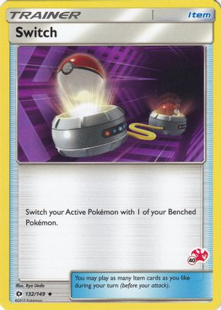 Switch - 132/149 (#40 Charizard Stamped)/149  Battle Academy - Promo