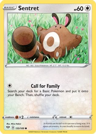 Sentret 135  SWSH03 Darkness Ablaze - Common