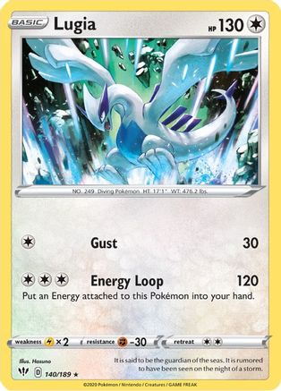 Lugia 140  SWSH03 Darkness Ablaze - Rare