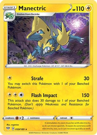 Manectric 059  SWSH03 Darkness Ablaze - Rare