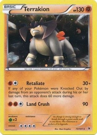 Terrakion - 73/101 (Cosmos Holo)/101  - Holofoil Blister Exclusives - Promo