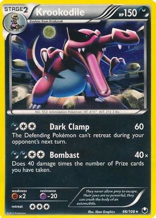Krookodile - 66/108 (Cosmos Holo)/108  - Holofoil Blister Exclusives - Promo