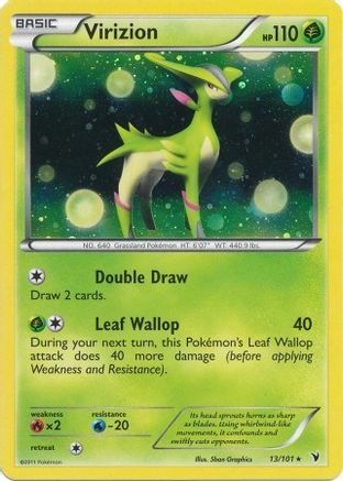 Virizion - 13/101 (Cosmos Holo)/101  - Holofoil Blister Exclusives - Promo
