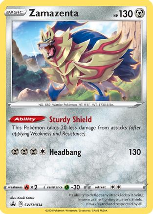 Zamazenta - SWSH034  - Holofoil SWSH Sword & Shield Promo Cards - Promo