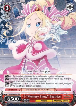 "Memory Snow" Beatrice (RZ/S68-E016 RR) - Re:ZERO Memory Snow