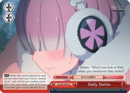 Daily Duties (RZ/S68-E049 CR) - Re:ZERO Memory Snow