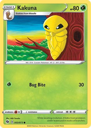 Kakuna 003  - Reverse Holofoil Champions Path - Common