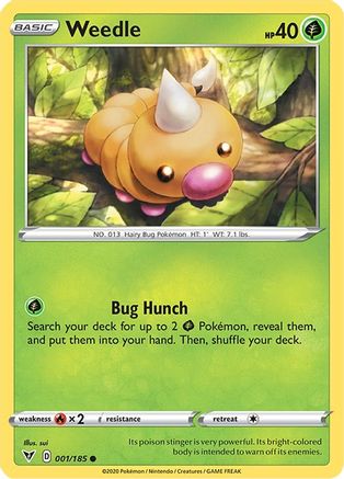 Weedle 001  SWSH04 Vivid Voltage - Common