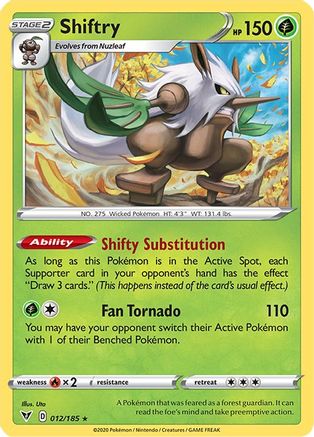 Shiftry 012  - Reverse Holofoil SWSH04 Vivid Voltage - Rare