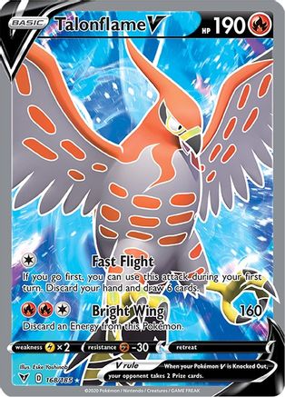 Talonflame V (Full Art) 168  - Holofoil SWSH04 Vivid Voltage - Ultra Rare