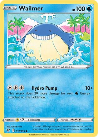 Wailmer 031  SWSH04 Vivid Voltage - Common