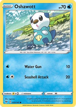 Oshawott 033  - Reverse Holofoil SWSH04 Vivid Voltage - Common