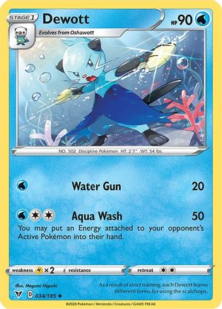 Dewott 034  SWSH04 Vivid Voltage - Uncommon