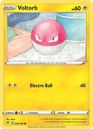 Voltorb 045  - Reverse Holofoil SWSH04 Vivid Voltage - Common