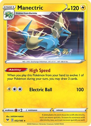 Manectric 052  - Reverse Holofoil SWSH04 Vivid Voltage - Rare