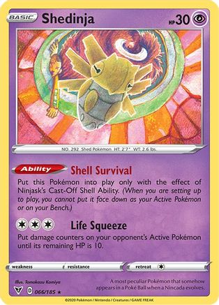 Shedinja 066  - Reverse Holofoil SWSH04 Vivid Voltage - Rare