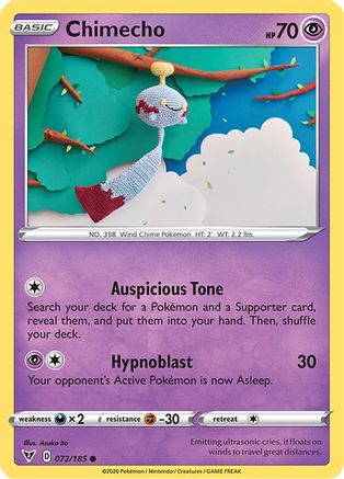 Chimecho 072  - Reverse Holofoil SWSH04 Vivid Voltage - Common