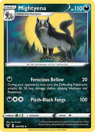 Mightyena 104  SWSH04 Vivid Voltage - Uncommon