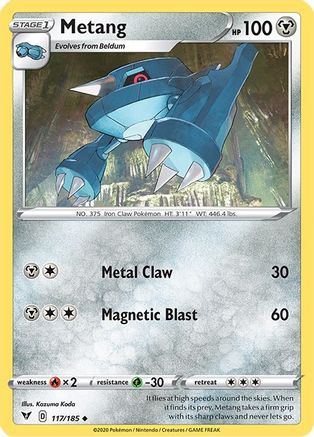 Metang 117  - Reverse Holofoil SWSH04 Vivid Voltage - Uncommon