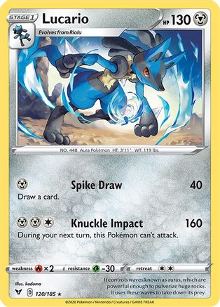 Lucario 120  - Reverse Holofoil SWSH04 Vivid Voltage - Rare