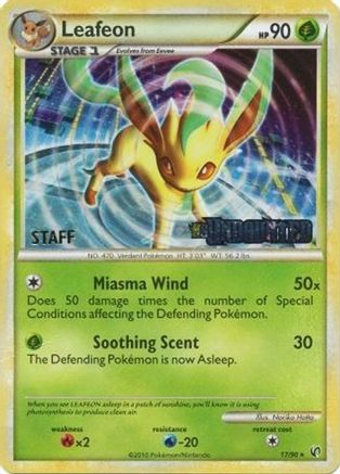 Leafeon - 17/90 (Prerelease) [Staff]/90  - Holofoil Nintendo Promos - Promo