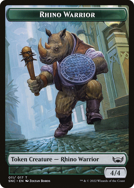 Rhino Warrior (TSNC-011) - Streets of New Capenna Tokens Foil