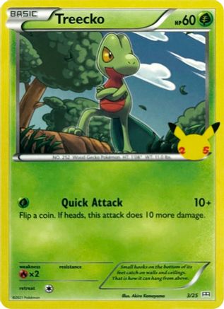 Treecko 003/25  McDonalds 25th Anniversary Promos - Promo