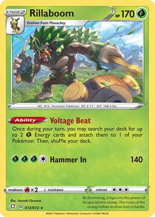 Rillaboom 013  - Holofoil Shining Fates - Holo Rare