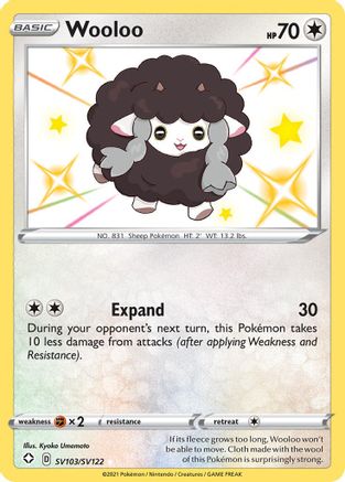 Wooloo SV103  - Holofoil Shining Fates Shiny Vault - Shiny Holo Rare
