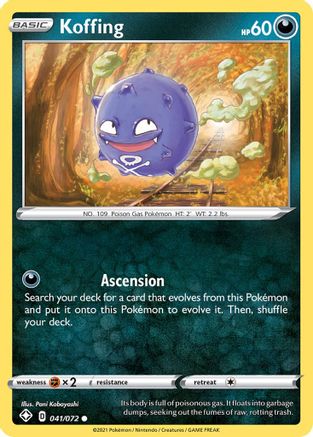 Koffing 041  - Reverse Holofoil Shining Fates - Common