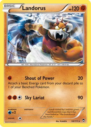 Landorus - 58/111/111  Deck Exclusives - Rare