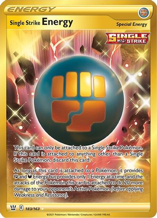 Single Strike Energy (Secret) 183  - Holofoil SWSH05 Battle Styles - Secret Rare