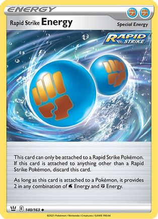 Rapid Strike Energy 140  SWSH05 Battle Styles - Uncommon