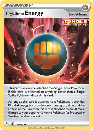 Single Strike Energy 141  SWSH05 Battle Styles - Uncommon